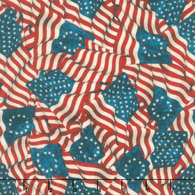 Stonehenge - America 250 American Flags Multi 108' Wide Backing