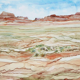 The Great Outdoors - Desert Ombre Rust Multi Yardage