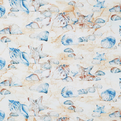 The Great Outdoors - Coastal Scene Blue Multi Yardage