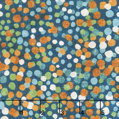 Dino Roar - Dino Dots Navy Multi Yardage