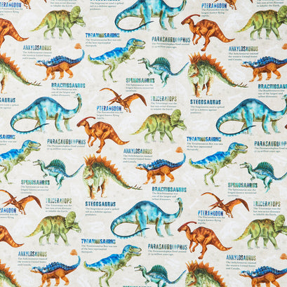 Dino Roar - Dinosaurs Beige Yardage