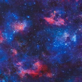 Space Odyssey - Atmosphere Dark Blue Purple Yardage