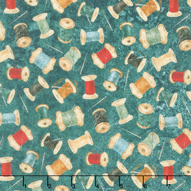 Stonehenge - Stitchin' Threads Teal Multi Yardage