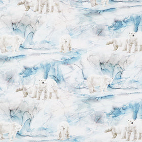 Tundra Crossing - Polar Bear Scenic Light Blue Multi Yardage