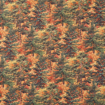 Naturescapes - Autumn Woodland Trees Rust Yardage