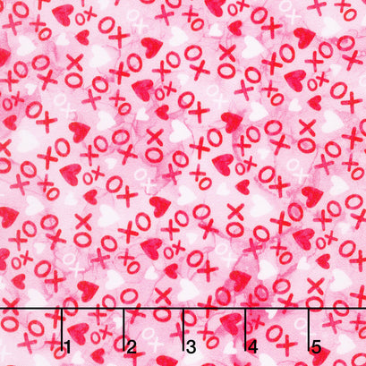 Forever Love - X & O Light Pink Yardage