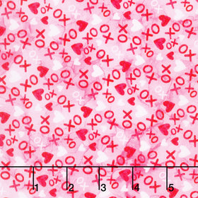 Forever Love - X & O Light Pink Yardage