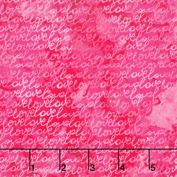 Forever Love - Script Pink Yardage
