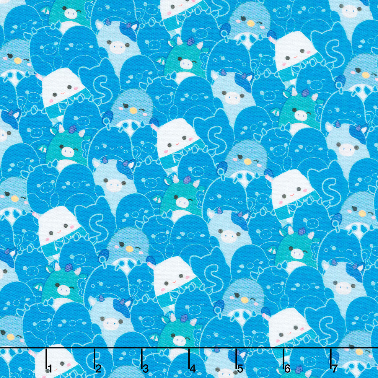 Squishmallows - Blue Squad Blue Yardage