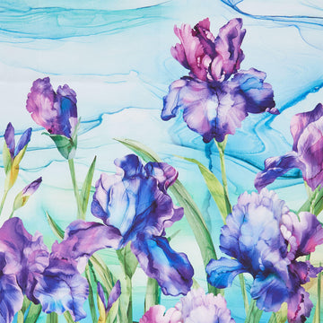 Infatuation - Iris Floral Ombre Purple Multi Yardage