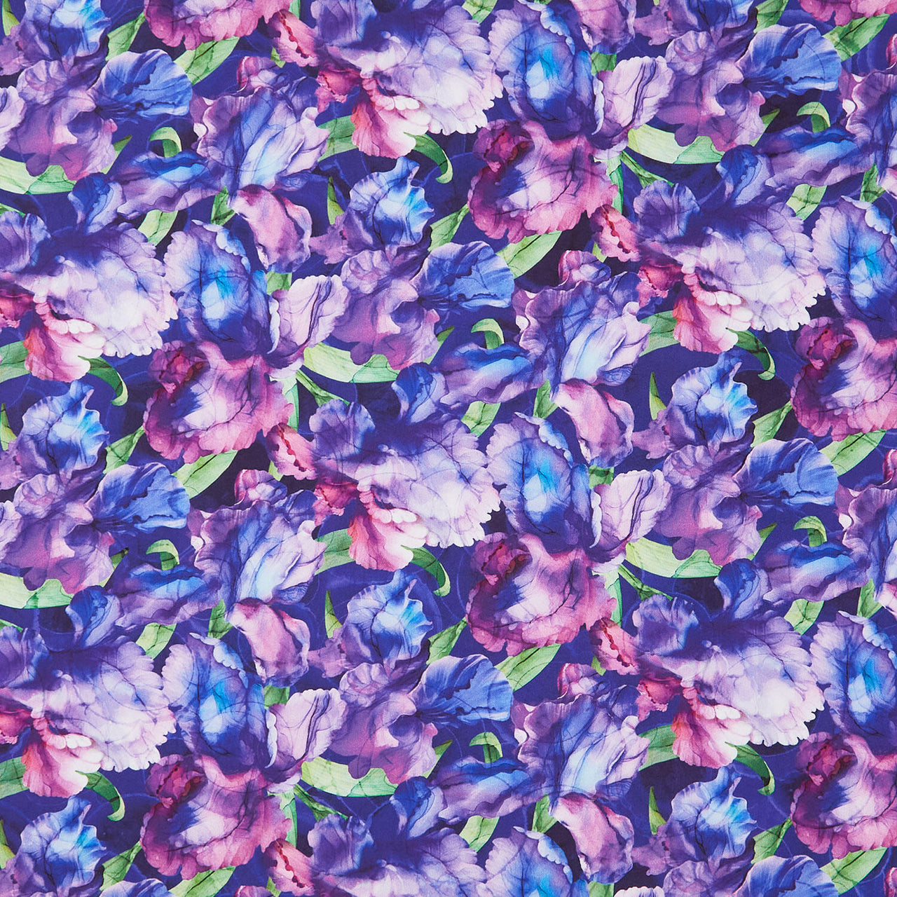 Infatuation - Packed Iris Dark Purple Multi Yardage