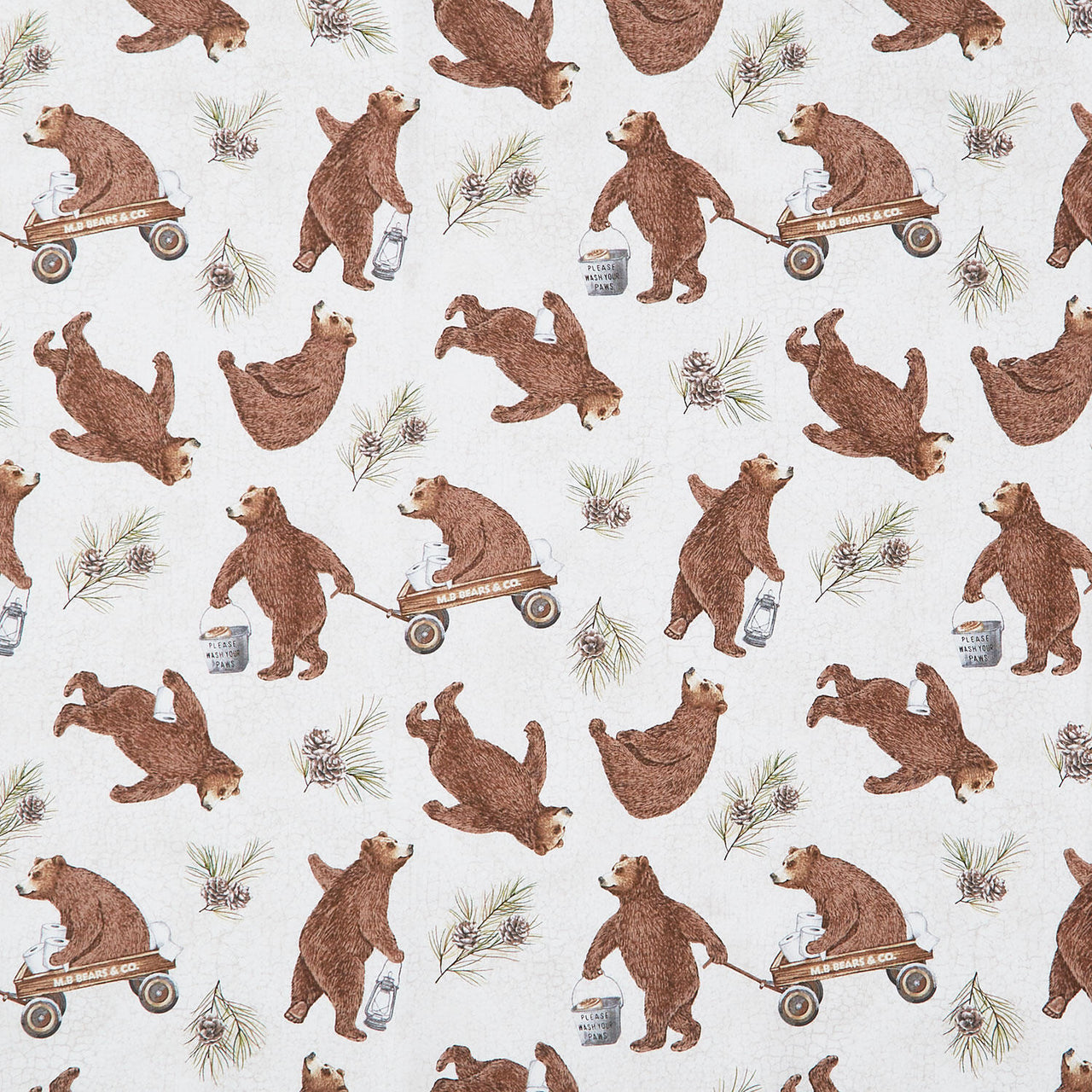 Bear Necessities - Bear Toss Cream Multi Yardage