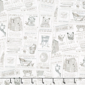 Bear Necessities - Bear News Cream Yardage