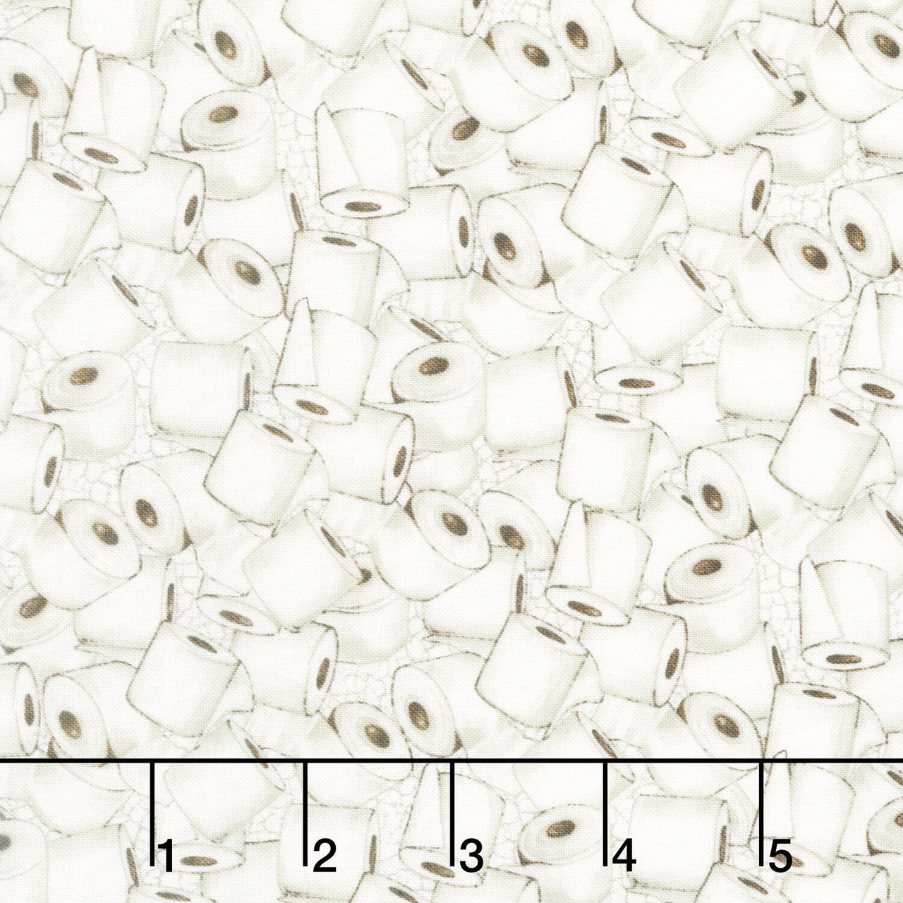 Bear Necessities - Toilet Rolls Cream Yardage