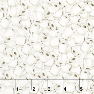 Bear Necessities - Toilet Rolls Cream Yardage