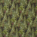 Bear Necessities - Trees Black Multi Yardage