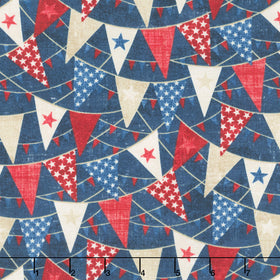 American Heartland - Bunting Navy Multi Yardage