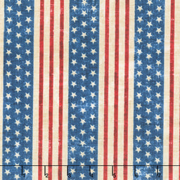 American Heartland - Stripe Cream Multi Yardage
