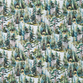 Lakeside Retreat - Trees Green Multi Yardage