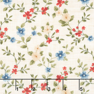 Farmhouse Sampler - Floral Trail Cream Multi Yardage