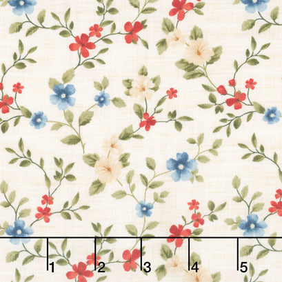 Farmhouse Sampler - Floral Trail Cream Multi Yardage