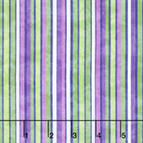 Tulip Garden - Plain Stripe White Multi Yardage