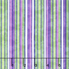 Tulip Garden - Plain Stripe White Multi Yardage
