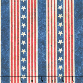 Stonehenge - Stars and Stripes Stripe Beige Multi Yardage