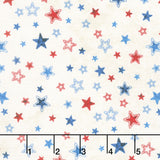 Stonehenge - Stars and Stripes Multi Stars Beige Multi Yardage