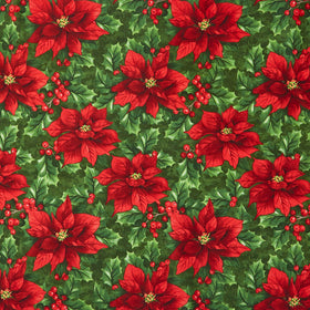 Deck the Halls - Poinsettia Pine Multi Yardage