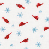 Holly Jolly - Cardinal Toss White Multi Yardage