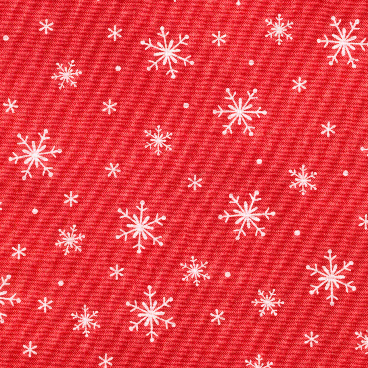 Holly Jolly - Snowflake Red Yardage