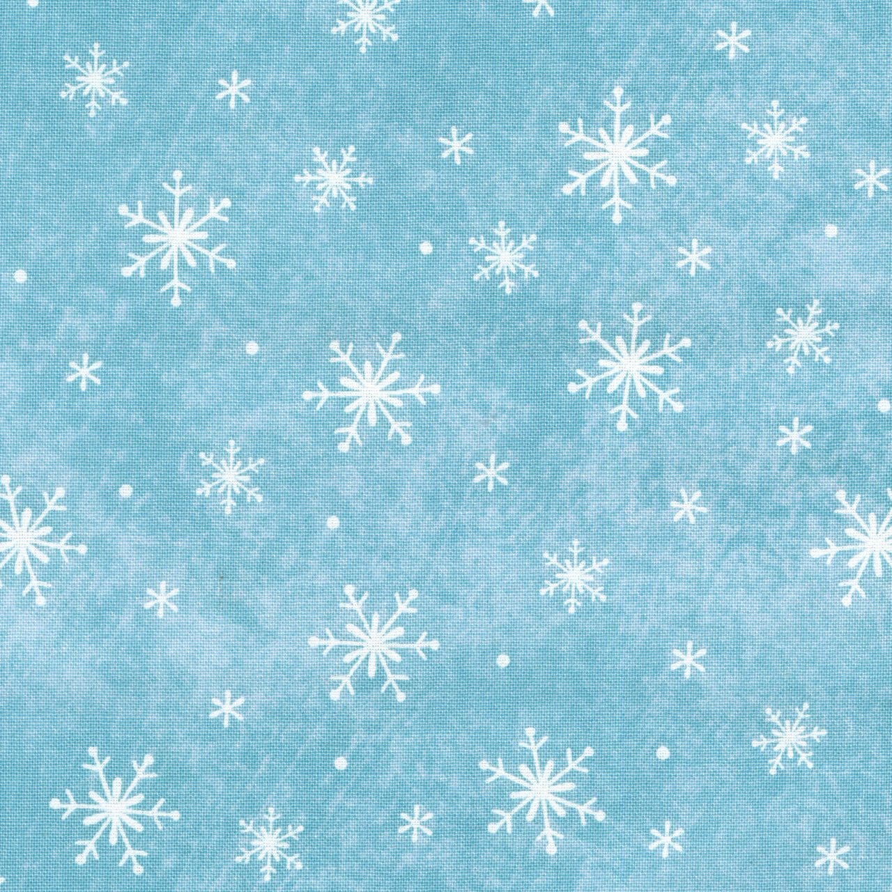 Holly Jolly - Snowflake Turquoise Yardage