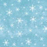 Holly Jolly - Snowflake Turquoise Yardage