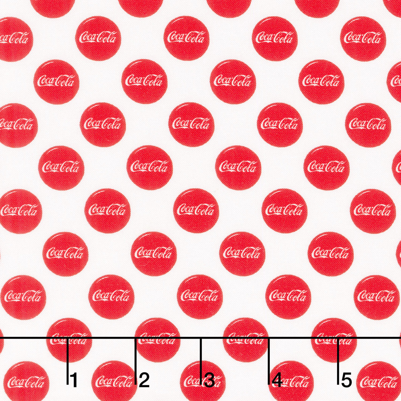 Coca-Cola - Dot White/Red Yardage