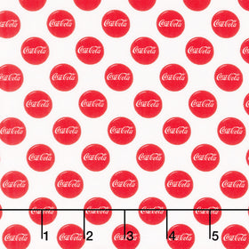 Coca-Cola - Dot White/Red Yardage