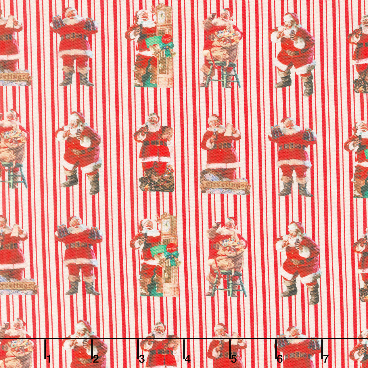 Coca-Cola - Santa Stripe Red Yardage