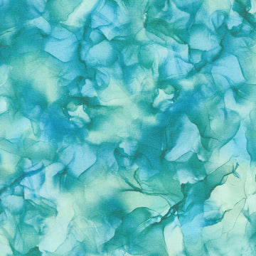 Raven's Call - Teal Texture Dark Teal Digitally Printed Yardage