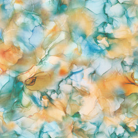 Raven's Call - Multi Texture Orange Multi Digitally Printed Yardage