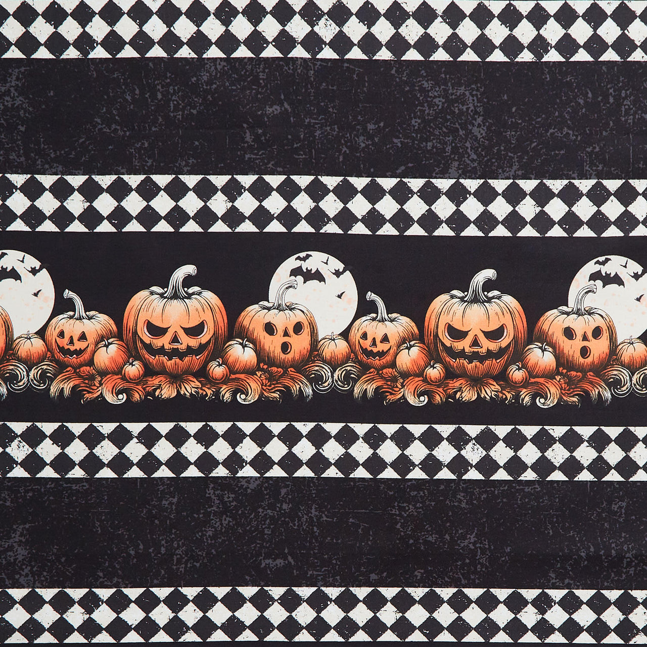 Haunted Hollow - Hallowen Border Stripe Halloween Yardage