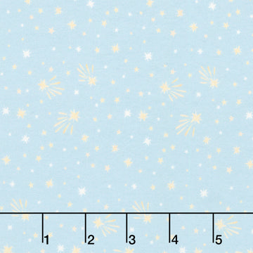The Nativity - Stars Blue Multi Yardage