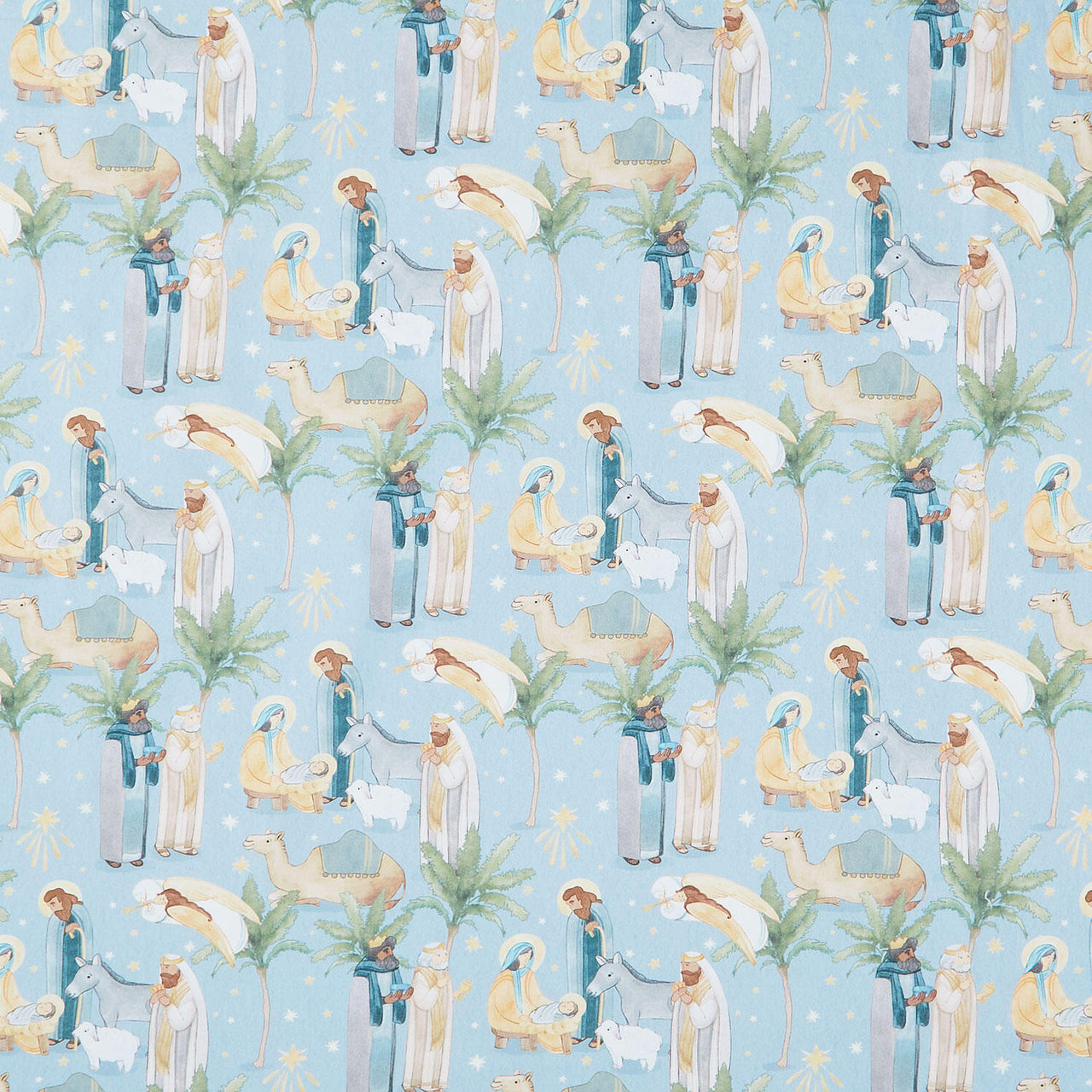 The Nativity - Scenic Blue Multi Yardage