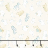 The Nativity - Animal Toss Cream Multi Yardage