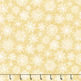 Shimmer - O' Christmas Tree - Gold Snowflakes Gold Metallic Yardage