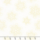 Shimmer - O' Christmas Tree - White Snowflakes White Metallic Yardage