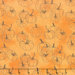 Night Owl - Pumpkin Blender Orange Yardage