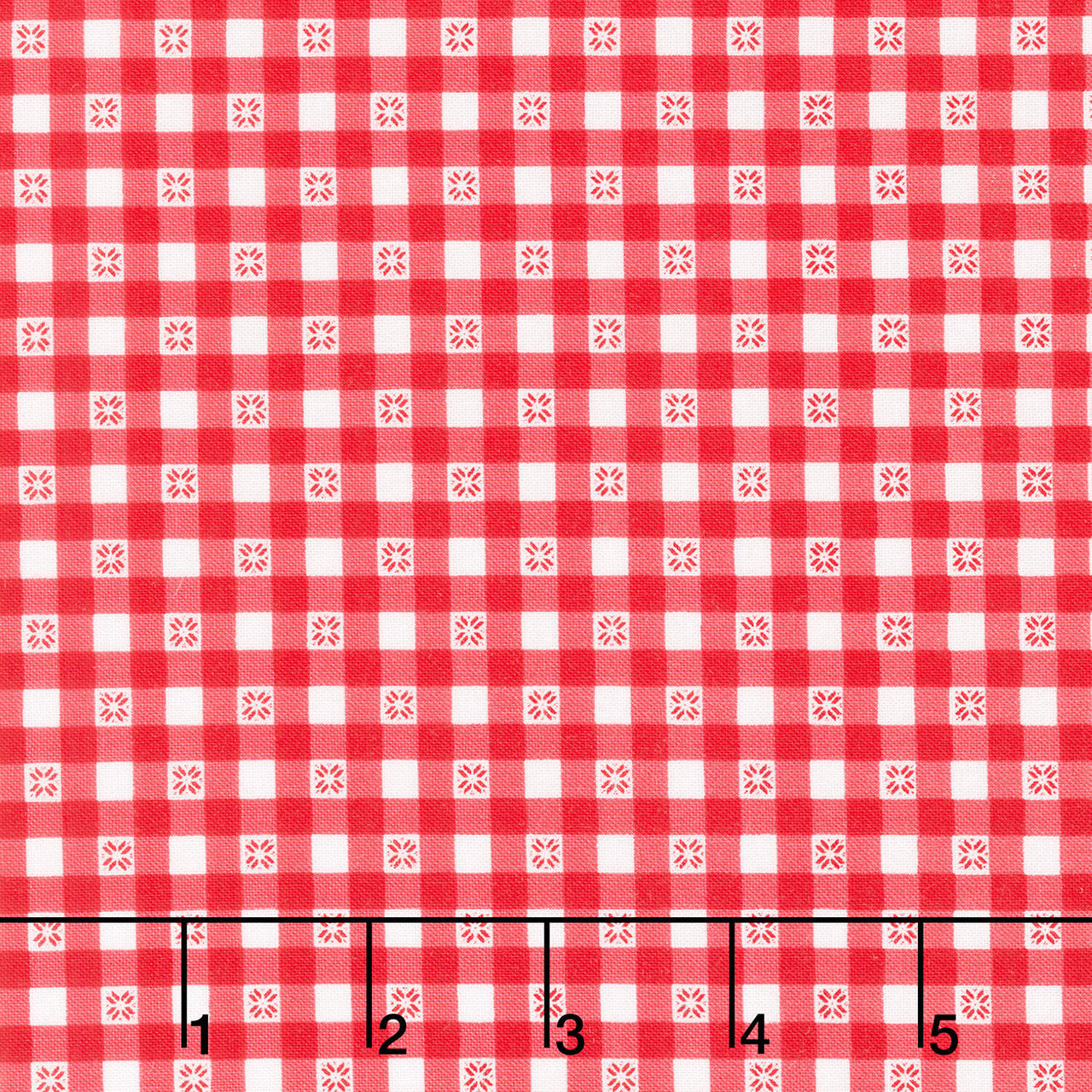 Barnyard Christmas - Gingham Red Yardage
