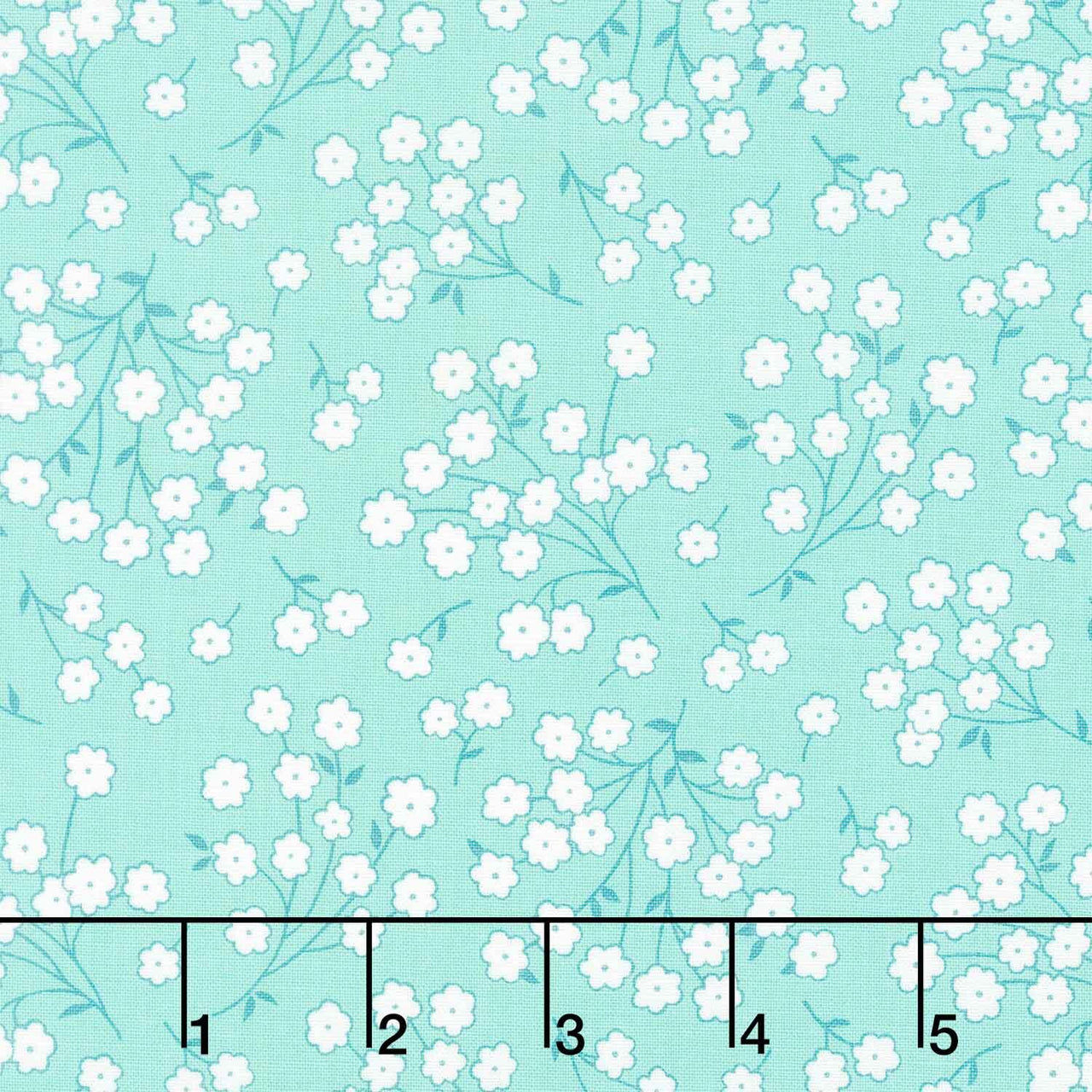 Quilting in Bloom - Baby's Breath Turquoise Yardage