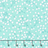 Quilting in Bloom - Baby's Breath Turquoise Yardage