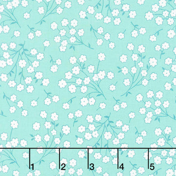 Quilting in Bloom - Baby's Breath Turquoise Yardage